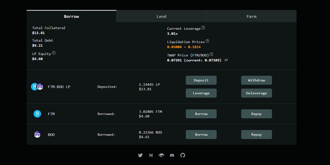 Auto leverage farming bot dashboard